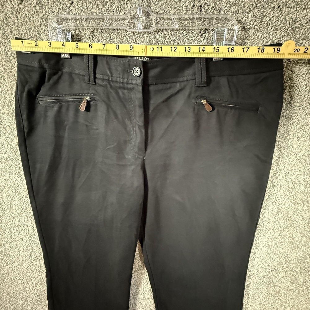 Talbots Signature Womens Size 18 Black Straight Leg Stretch Pants 30 Inseam - Picture 7 of 8